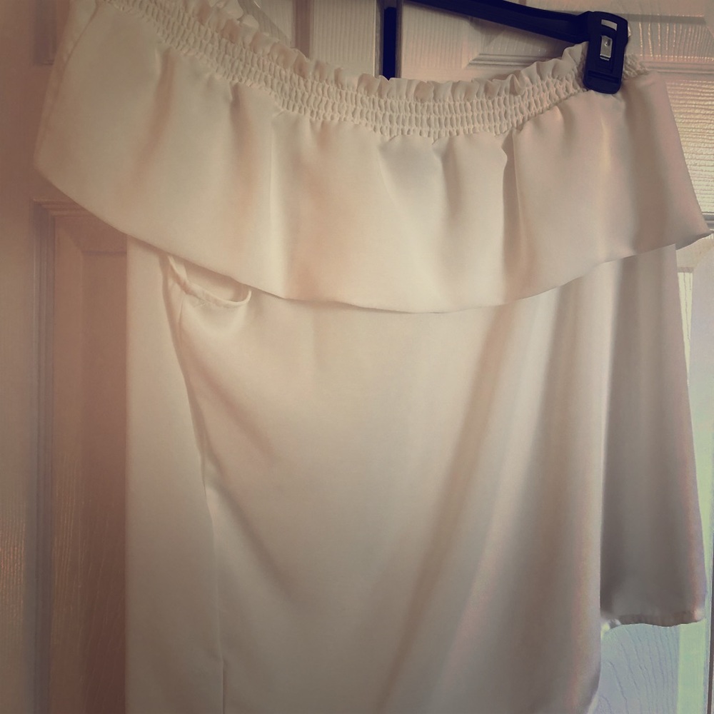 White off shoulder top